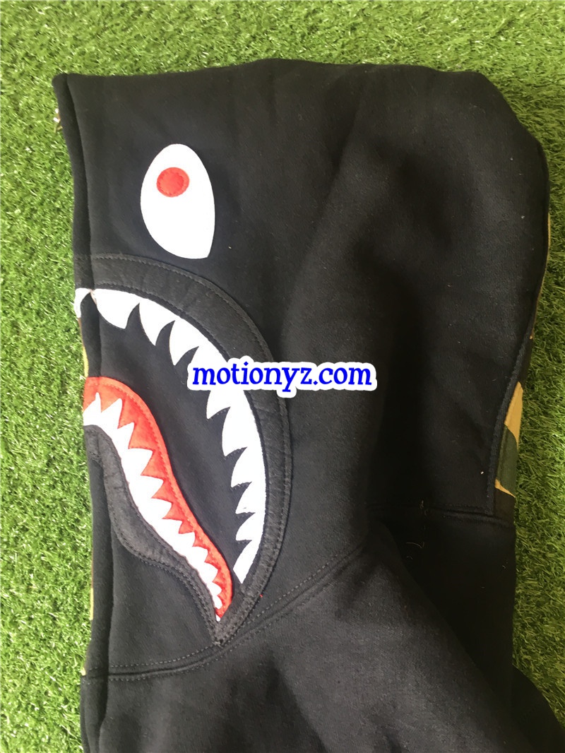 A Bathing Ape Bape Shark Black Camo Hoodies